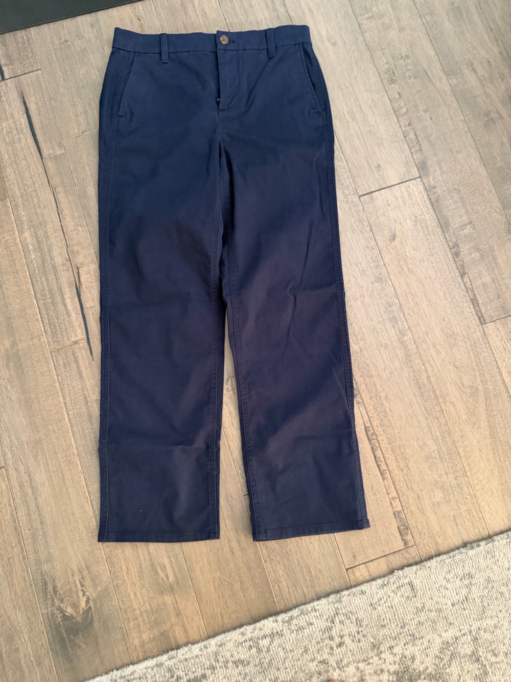 Women Navy Straight Leg Chinos